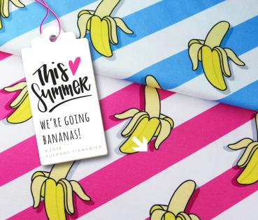 RESTSTÜCK 1,60m !!! - Bio Sweat Bananas - pink - This Summer - Hamburger Liebe